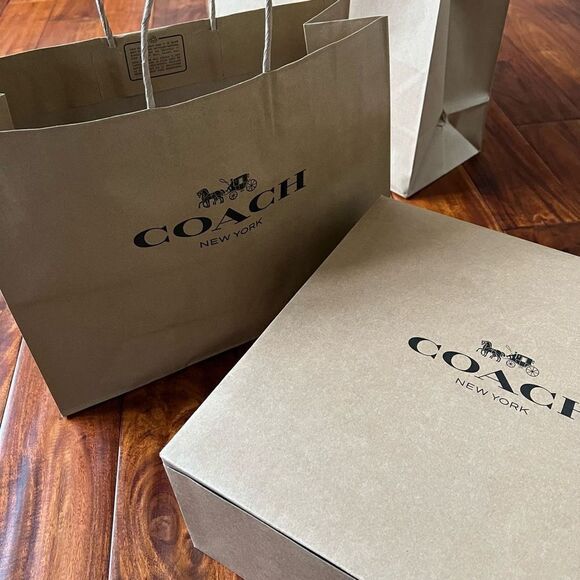 COACH Gift Paper Bag ONLY for Purses Satchel tote Crossbody Xbody Messenger - Picture 4 of 16